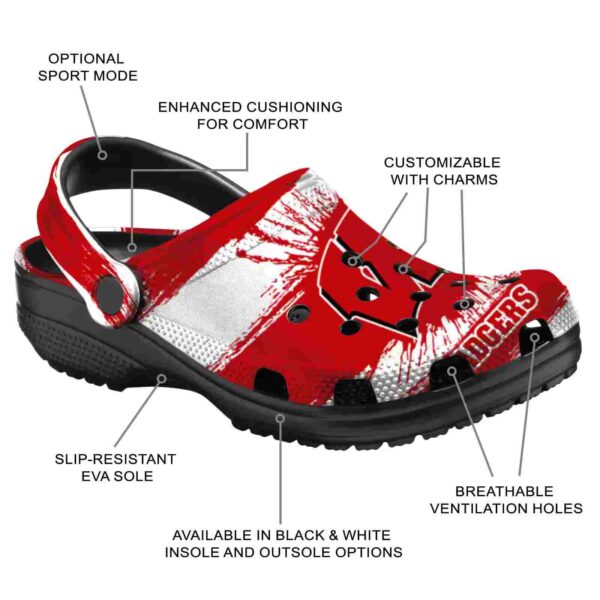 personalized wisconsin badgers paint splatter graphics crocs new arrival