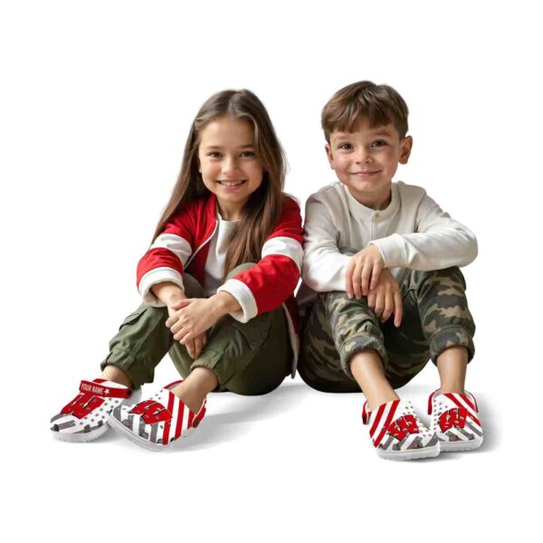 personalized wisconsin badgers star spangled graphic crocs fashion forward