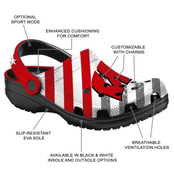 personalized wisconsin badgers star spangled graphic crocs new arrival