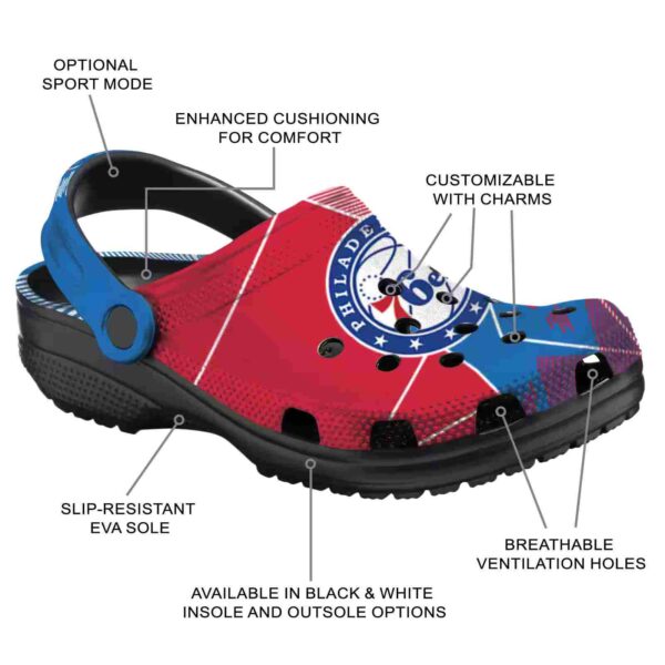 philadelphia 76ers geometric background clog new arrival