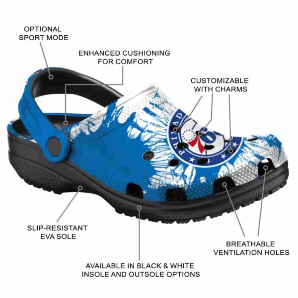 philadelphia 76ers splatter graphics clog new arrival
