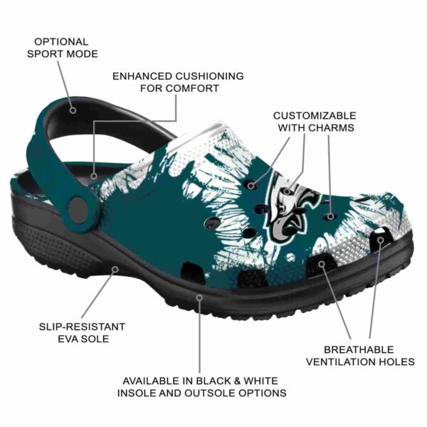 philadelphia eagles splatter graphics crocs new arrival