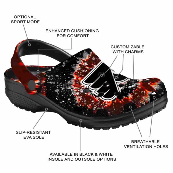 philadelphia flyers radiant burst effect clog new arrival