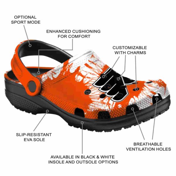 philadelphia flyers splatter graphics clog new arrival
