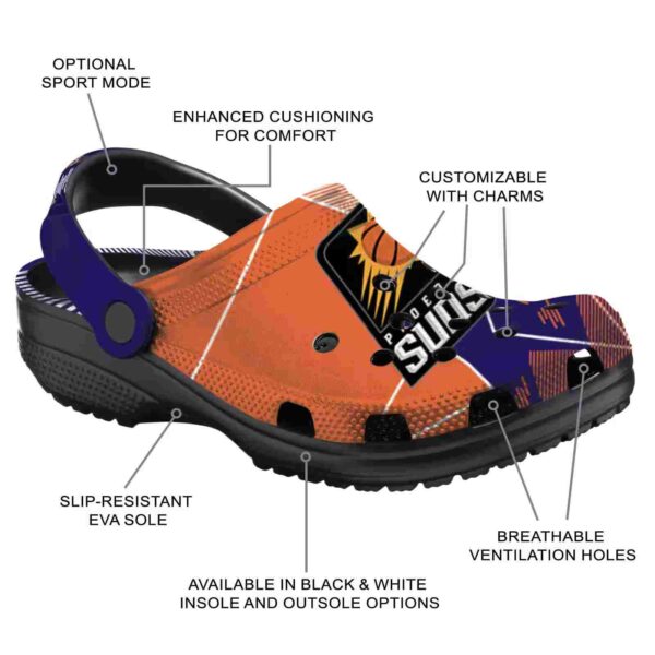 phoenix suns geometric background clog new arrival