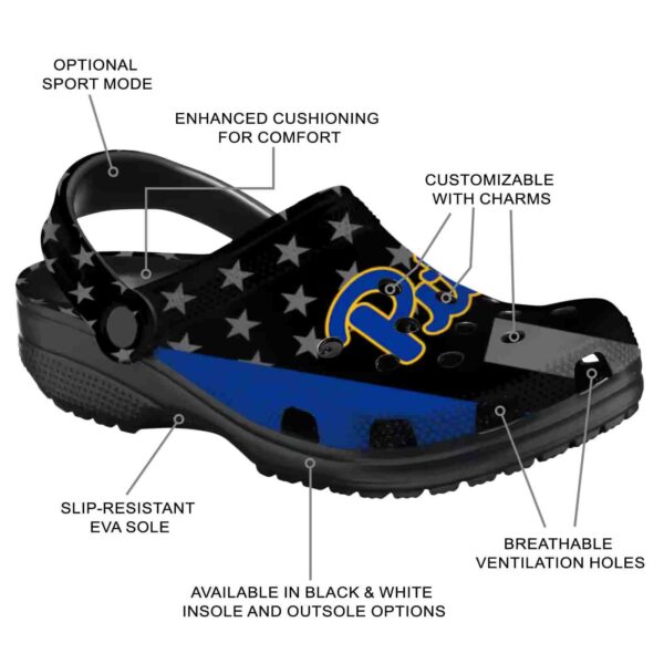 pittsburgh panthers stellar stripes theme clog new arrival