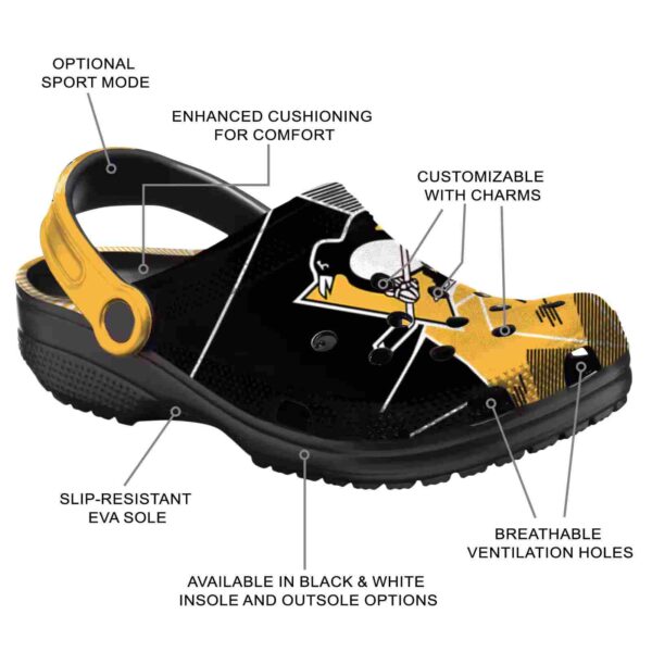 pittsburgh penguins geometric background clog new arrival