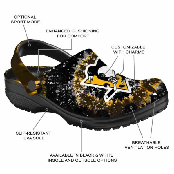 pittsburgh penguins radiant burst effect clog new arrival