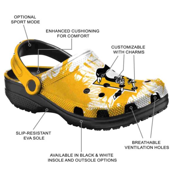 pittsburgh penguins splatter graphics clog new arrival