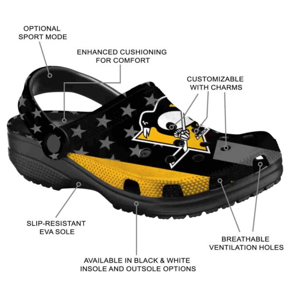 pittsburgh penguins stellar stripes theme clog new arrival