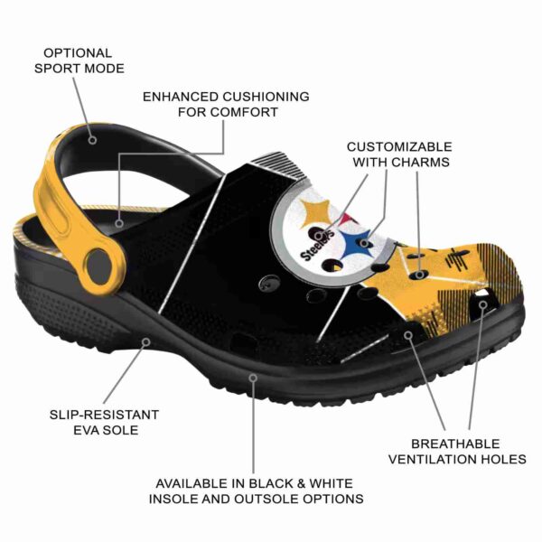 pittsburgh steelers geometric background crocs new arrival