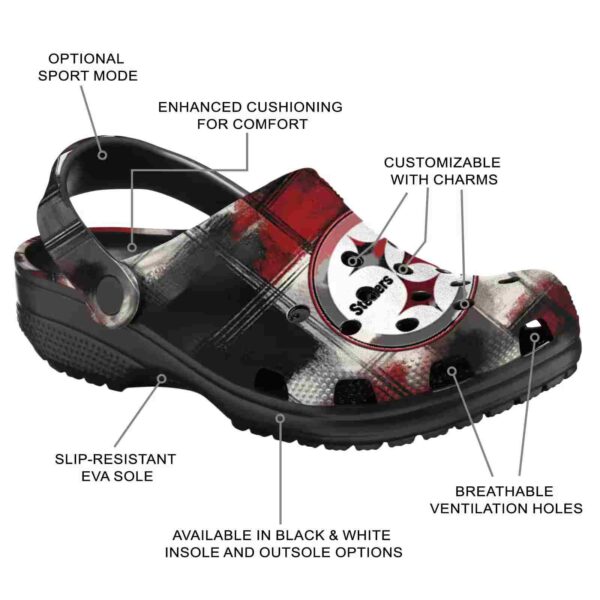 pittsburgh steelers plaid fusion crocs new arrival