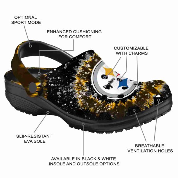 pittsburgh steelers radiant burst effect crocs new arrival