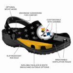 Pittsburgh Steelers Stellar Stripes Theme Crocs Best selling