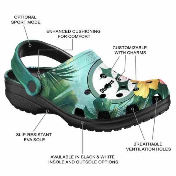 pittsburgh steelers tropical vibes crocs new arrival