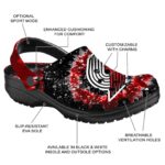 portland trail blazers radiant burst effect clog best selling