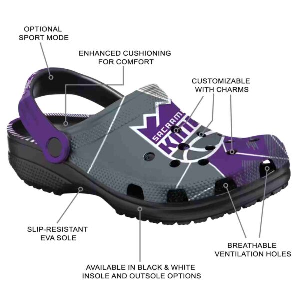 sacramento kings geometric background clog new arrival