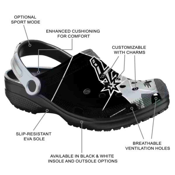 san antonio spurs geometric background clog new arrival