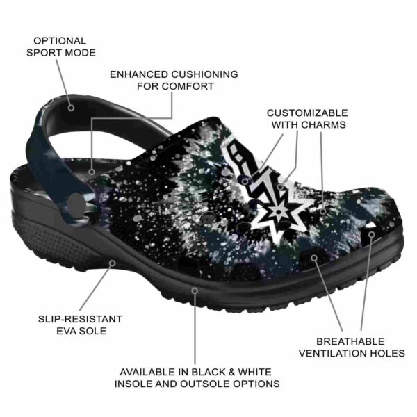 san antonio spurs radiant burst effect clog new arrival