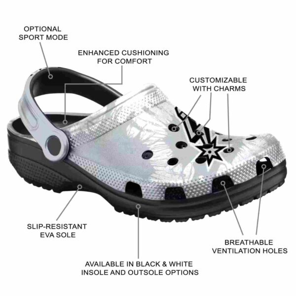 san antonio spurs splatter graphics clog new arrival