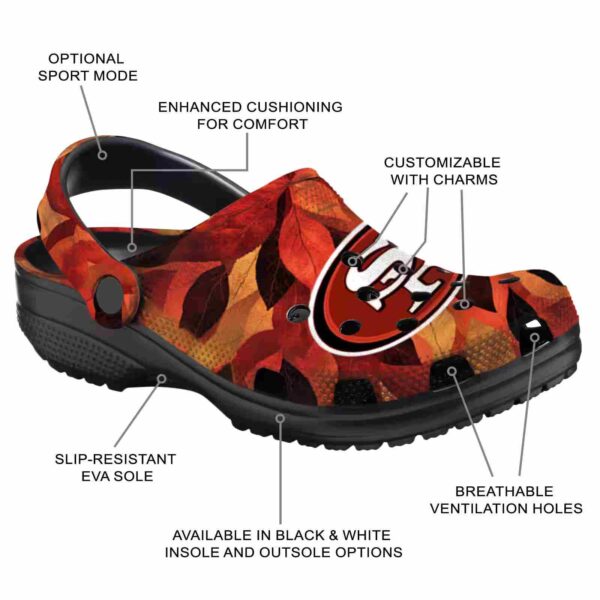 san francisco 49ers autumn leaves crocs new arrival