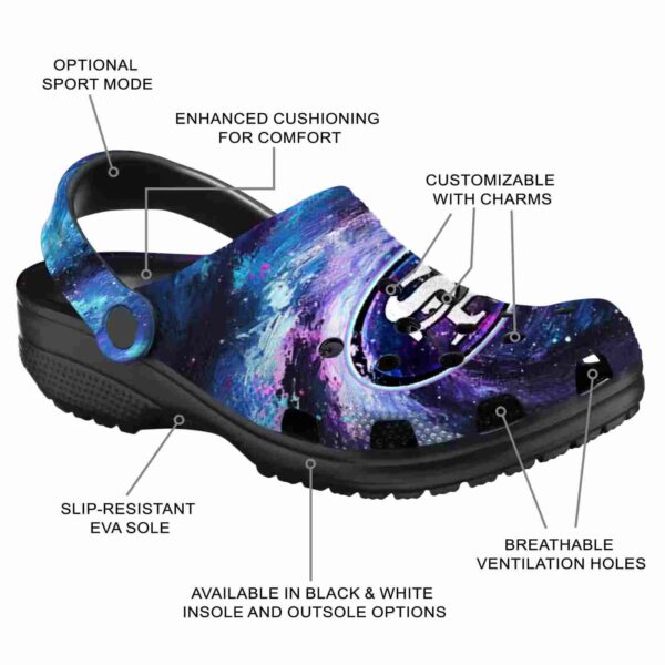 san francisco 49ers galaxy swirl crocs new arrival