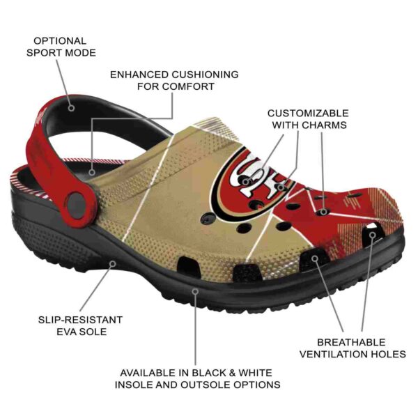 san francisco 49ers geometric background crocs new arrival