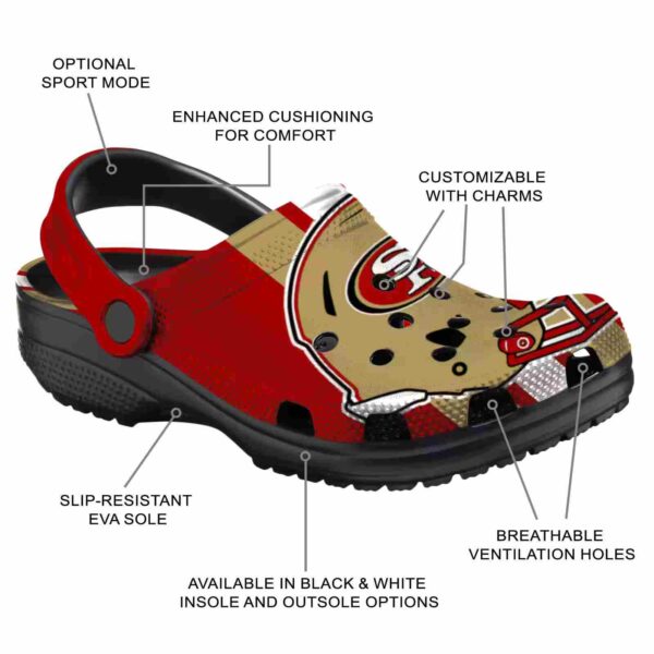 san francisco 49ers helmet stripes crocs new arrival