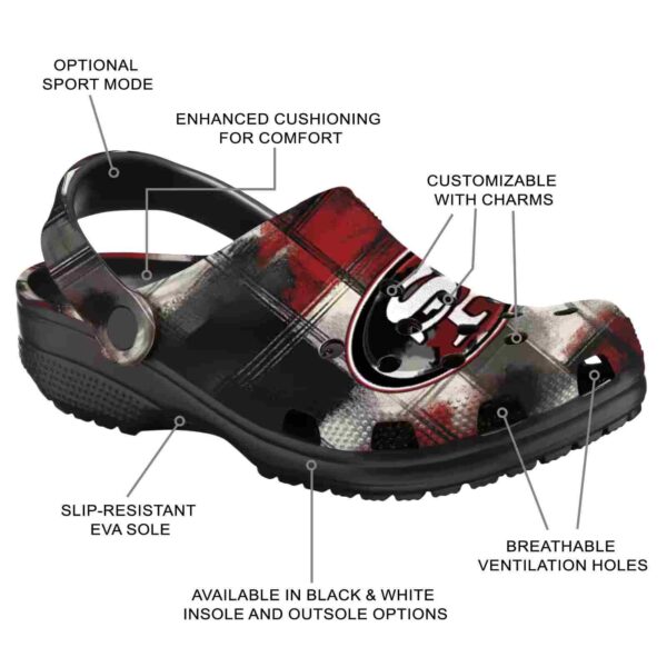 san francisco 49ers plaid fusion crocs new arrival