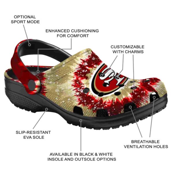 san francisco 49ers radiant burst effect crocs new arrival