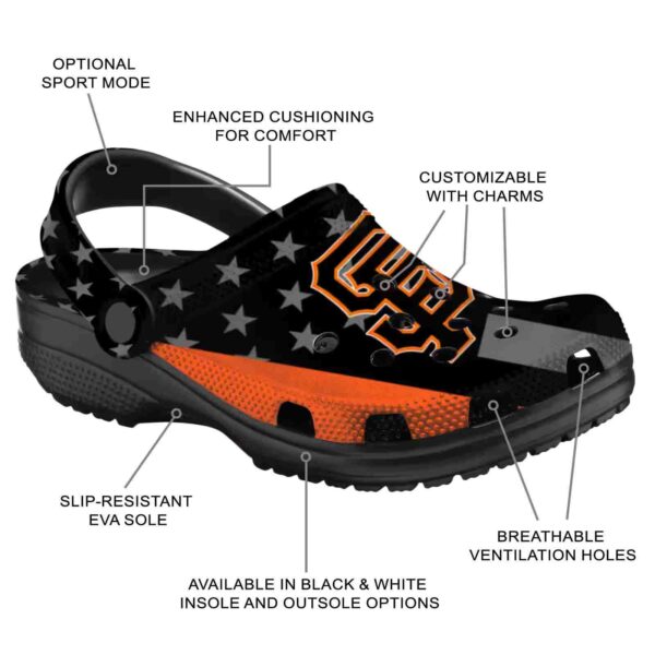 san francisco giants stellar stripes theme crocs new arrival