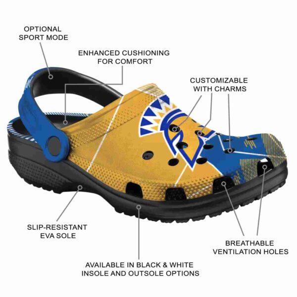 san jose state spartans geometric background clog new arrival
