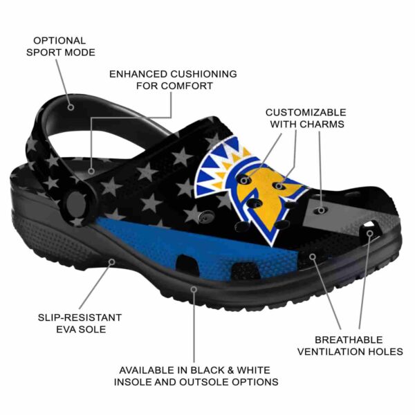 san jose state spartans stellar stripes theme clog new arrival