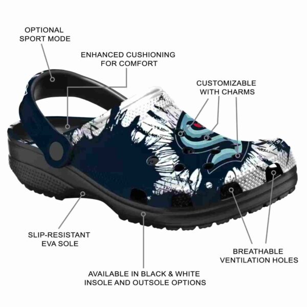 seattle kraken splatter graphics clog new arrival