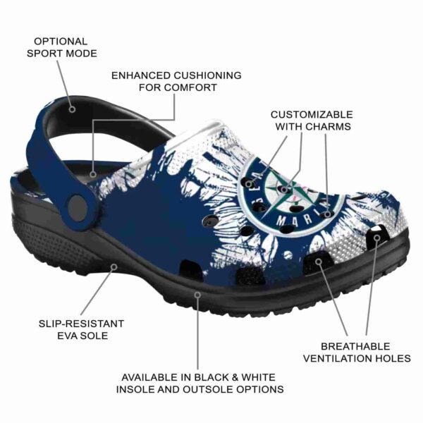 seattle mariners splatter graphics crocs new arrival