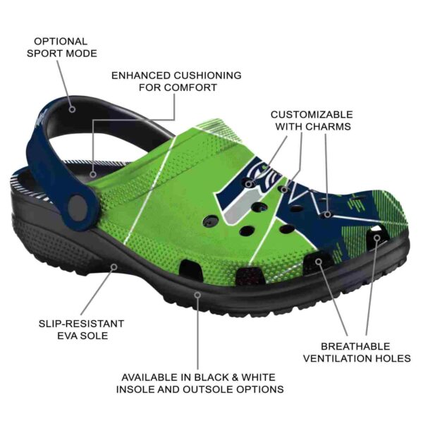 seattle seahawks geometric background crocs new arrival