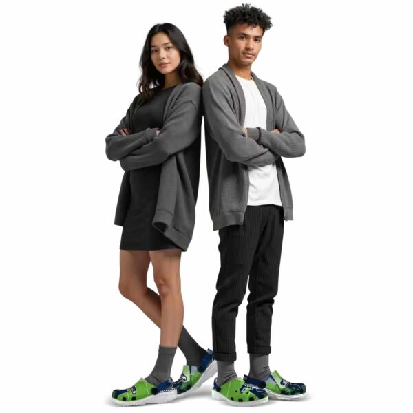 seattle seahawks geometric background crocs top rated