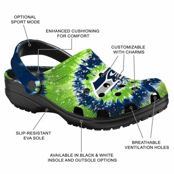 seattle seahawks radiant burst effect crocs new arrival