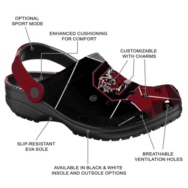 south carolina gamecocks geometric background crocs new arrival