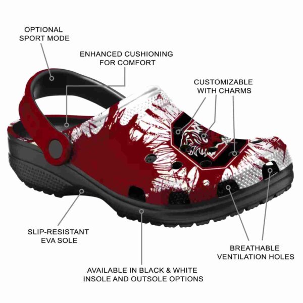 south carolina gamecocks splatter graphics crocs new arrival