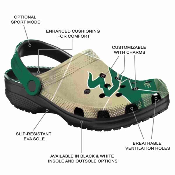 south florida bulls geometric background clog new arrival