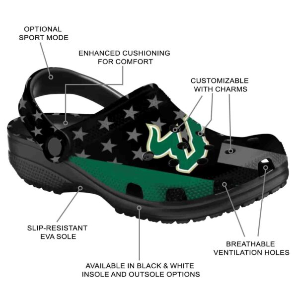 south florida bulls stellar stripes theme clog new arrival