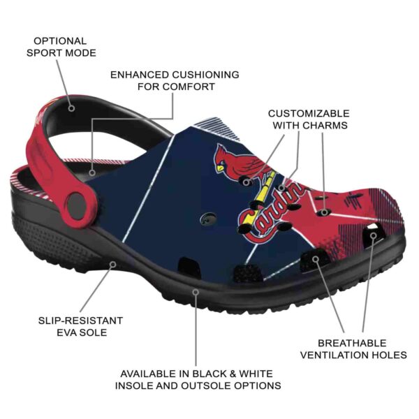 st louis cardinals geometric background crocs new arrival