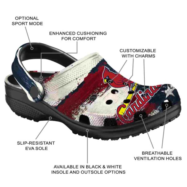 st louis cardinals patriotic stripes crocs new arrival