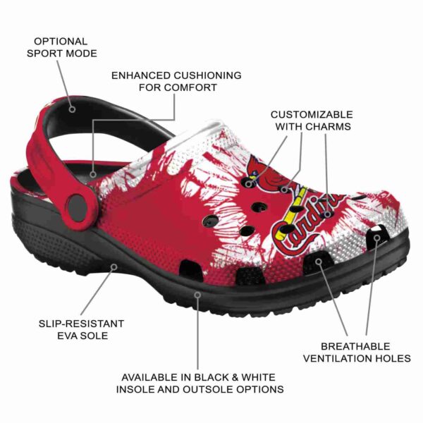 st louis cardinals splatter graphics crocs new arrival