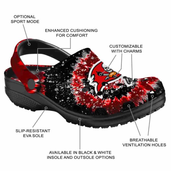 tampa bay buccaneers radiant burst effect crocs new arrival