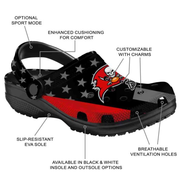 tampa bay buccaneers stellar stripes theme crocs new arrival