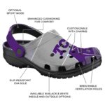 TCU Horned Frogs Geometric Background Crocs Best selling