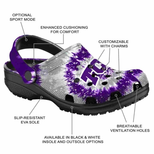 tcu horned frogs radiant burst effect crocs new arrival