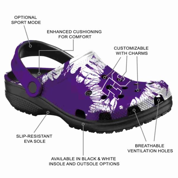 tcu horned frogs splatter graphics crocs new arrival